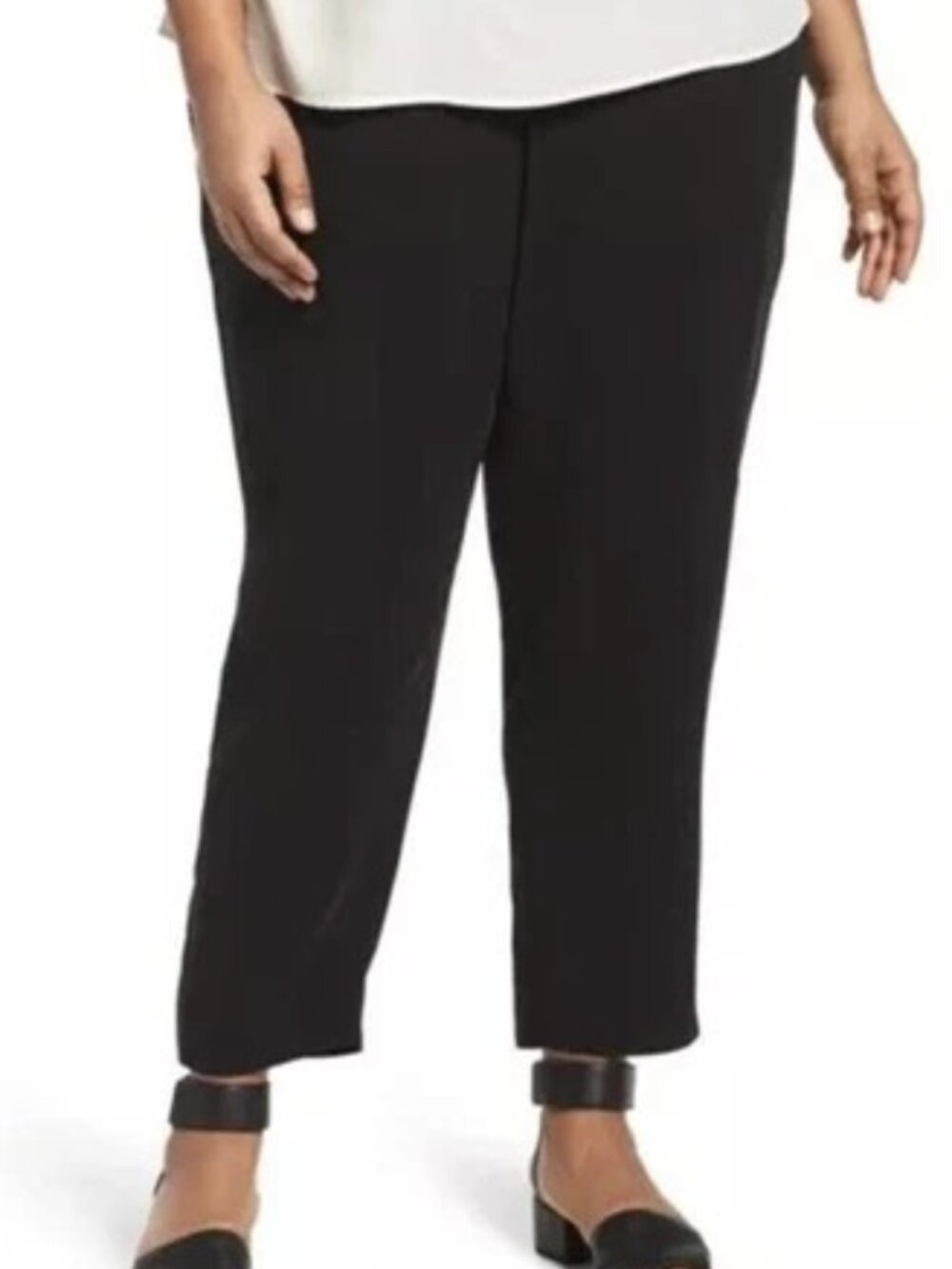 Elien Fisher oversized crop black pull on  pants S21  size 2X